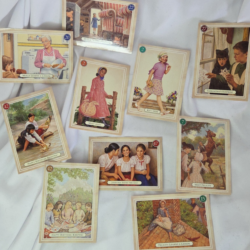 American girl Doll trading cards Pleasant Company (10) Vtg 90s Trivia Questions